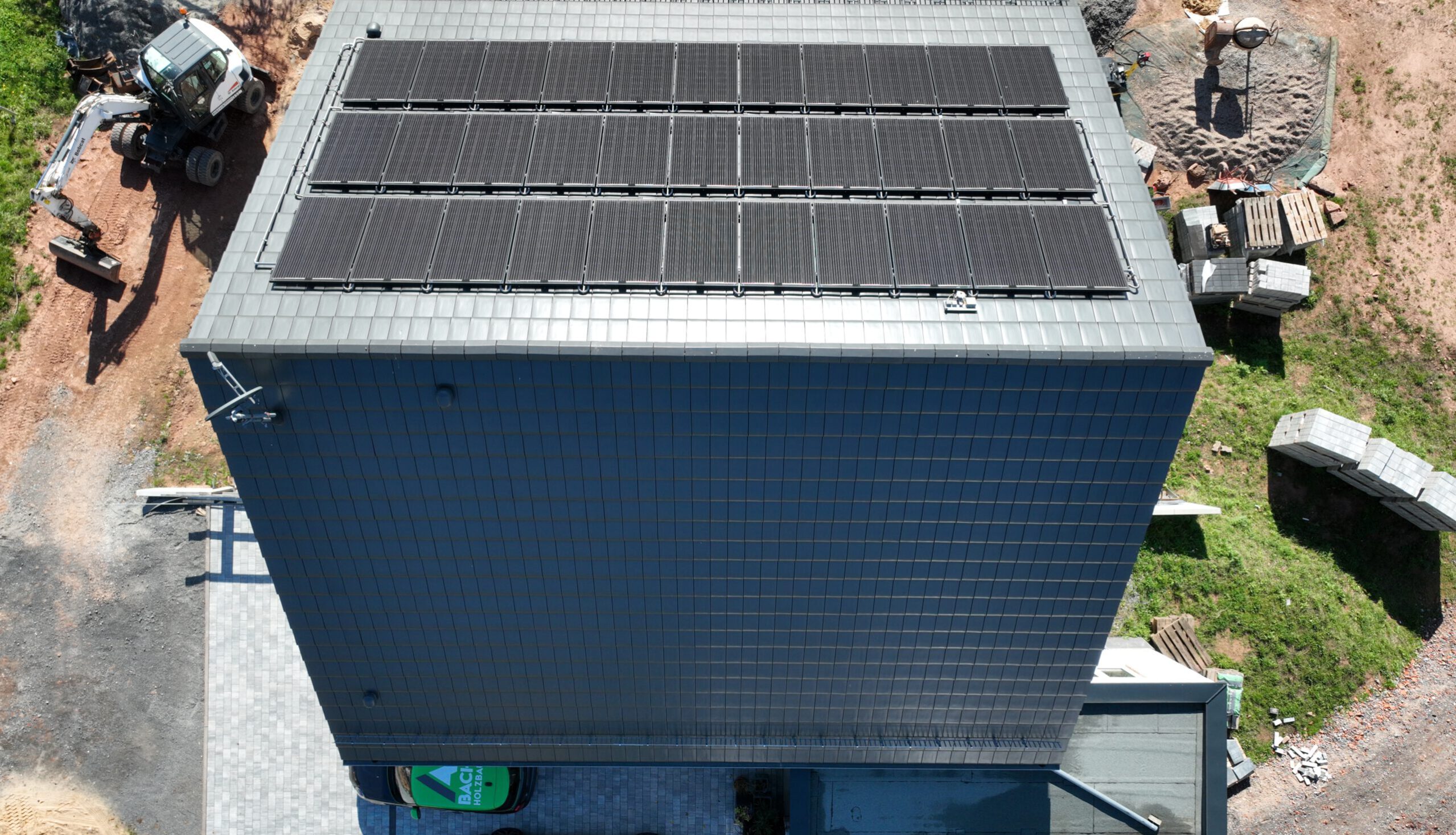 PVT-Anlage von oben PVT-Anlage von oben